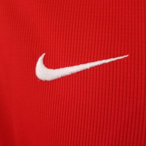 NIKE Dri-Fit Red Short Sleeve Button Front XL - Picture 4 of 7